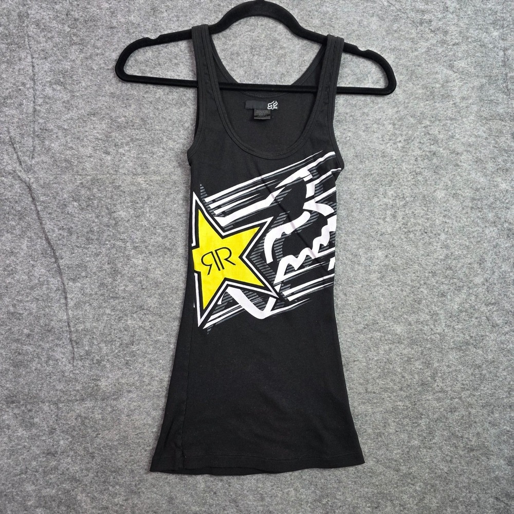 Fox Racing Rockstar Energy Tank Top Black Ribbed Graphic Small 53759